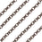 Matte Gun Metal Plated Rolo Chain, 4.8mm, by the Foot