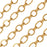 Matte Gold Plated Long Short Chain, 7.5mm, by the Foot