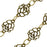 Antiqued Brass Charm Chain, Elegant Roses, 6.5mm, by the Foot