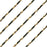 Two, Tone Snake Beading Chain, Black and Gold Tone, 1.25mm, by the Foot
