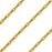 Gold Tone Fine Snake Beading Chain 1.25mm, by the Foot