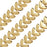 Gold Tone Crescent Moon Charm Chain, 8mm, by the Foot
