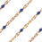 Zola Elements Beaded Chain, Brass/Cobalt, 4x2mm, By the Foot