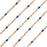Zola Elements Beaded Chain, Brass/Cobalt, 4x2mm, By the Foot