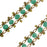Zola Elements Beaded Double Chain, Brass/Turquoise, 6mm, by the Foot
