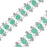Zola Elements Beaded Double Chain, Silver Tone/Turquoise, 6mm, by the Foot