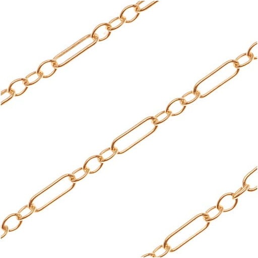 14/20 Gold FIlled Delicate Figaro Chain, 1.5mm, by the Foot
