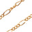 22K Gold Plated Figaro Chain, 6.4mm x 2.8mm, by the Foot