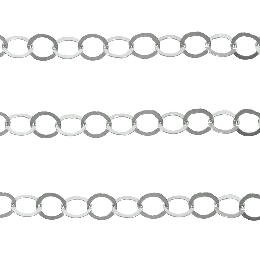 Sterling Silver Cable Chain, 3.6mm, by the Foot