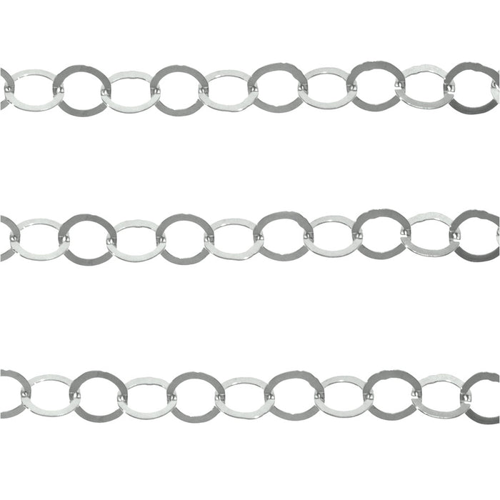 Sterling Silver Cable Chain, 3.6mm, by the Foot