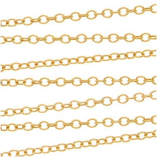 14/20 Gold FIlled Cable Chain, 2mm, by the Foot