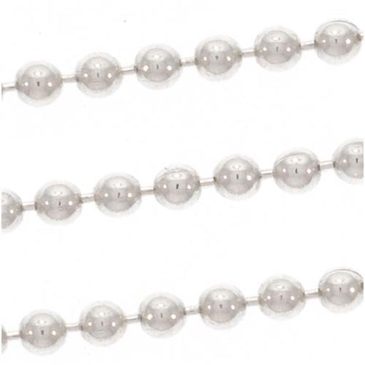 Sterling Silver Ball Chain, 1.5mm, by the Foot