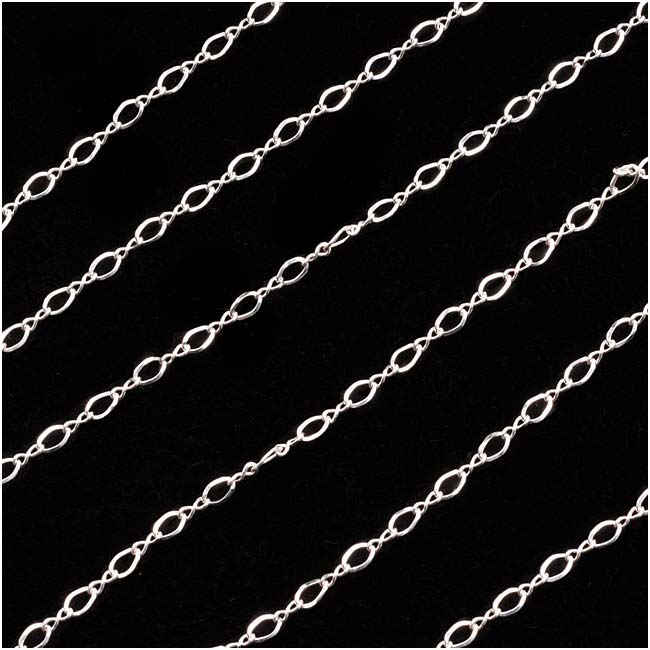 Sterling Silver Figure Eight Chain, 2mm, by the Foot