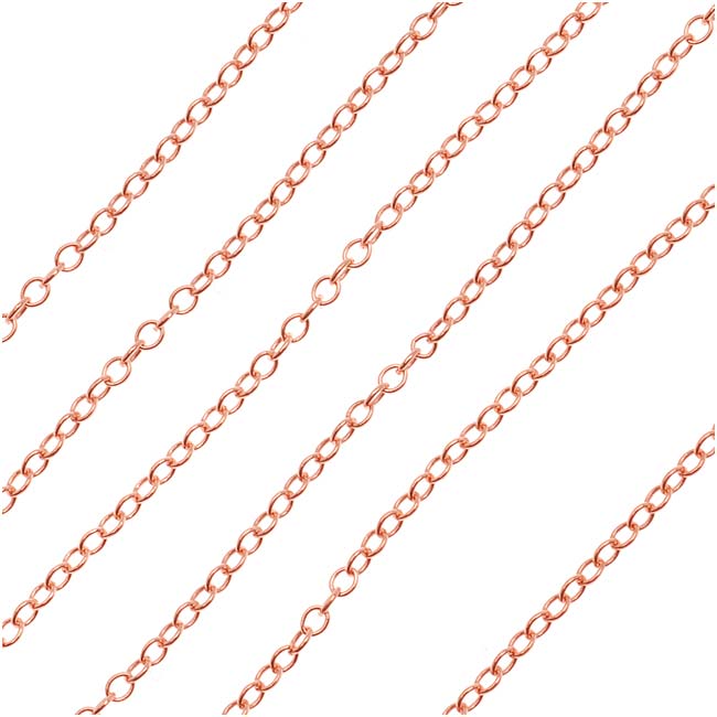 Copper Cable Chain 1.8mm, by the Foot