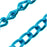 Capri Blue Color Aluminum Curb Chain, 4mm, by the Foot