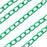 Green Color Aluminum Curb Chain, 5mm , by the Foot