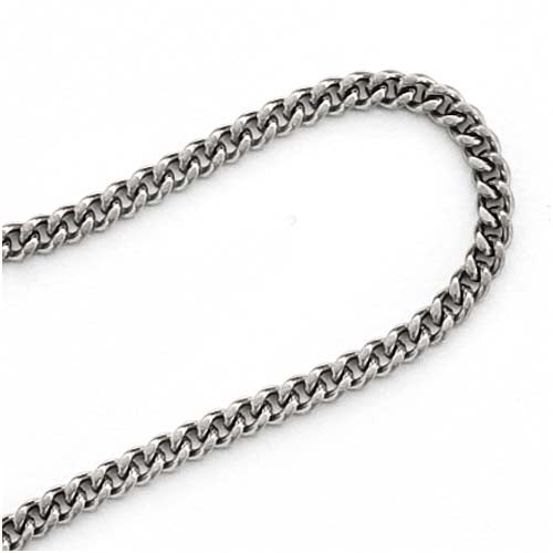 Finished Curb Chain Necklace, Endless No Clasp 2.9mm, 24 Inches, Stainless Steel