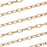 Antiqued 22K Gold Plated Fine Cable Chain, 1.3mm, by the Foot