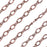 Antiqued Copper Plated Figure Eight Chain, 2mm, by the Foot