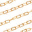 22K Matte Gold Plated Krinkle Chain, 2mm, by the Foot