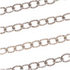 Antiqued Silver Plated Cable Chain, 2.2mm, by the Foot