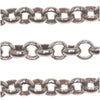 Antiqued Silver Plated Rolo Chain, 3.5mm, by the Foot