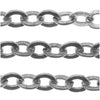 Antiqued Silver Plated Flat Cable Chain, 4.3mm by the Foot