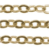 Antiqued 22K Gold Plated Flat Cable Chain, 4.3mm, by the Foot