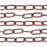Antiqued Copper Plated Textured Long Link Cable Chain, 5mm x 11mm, by the Foot
