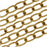 Nunn Design Antiqued Gold Plated Textured Cable Chain 9mm, by the Foot