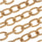 Nunn Design Antiqued Gold Plated Textured Cable Chain, 4mm, by the Foot