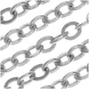 Nunn Design Antiqued Silver Plated Flat Cable Chain, 3.6mm, by The Foot