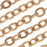 Nunn Design Antiqued Gold Plated Flat Cable Chain, 3.6mm, by The Foot