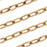 Nunn Design Antiqued Gold Plated Oval Cable Chain, 2.3mm, by the Foot