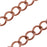 Antiqued Copper Plated Steel Curb Chain, 5mm, by the Foot