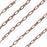 Antiqued Copper Plated Long & Short Chain, 3mm, Figure Eight Links, by the Foot
