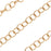 Matte Gold Plated Cable Circle Chain, 2.8mm, by the Foot