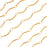 Gold Plated Scalloped Bar Chain, 12.5mm, by The Foot