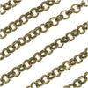 Antiqued Brass Rolo Chain, 3mm, by the Foot