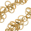 Charm Chain, Hoop Circles 5mm, Matte Gold Plated, by the Inch