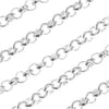 Silver Plated Rolo Chain, 3mm, by the Foot