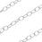 Antiqued Silver Plated Cable Chain, Circle Link 3mm, by the Foot