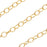 Gold Plated Cable Chain, Circle Link 3mm, by the Foot