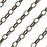 Antiqued Brass Plated Fancy Embossed Celtic Pattern Cable Chain, 8.5x6.5mm, by the Foot