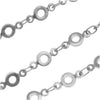 Antiqued Silver Plated Bubble Circle Chain, 4.3mm, by the Foot