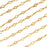 Matte Gold Plated Bubble Circle Chain, 4.3mm, by the Foot