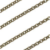 Antiqued Brass Rolo Chain, 2mm, by the Foot