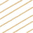 22K Gold Plated Slim Rolo Chain 2mm, 3 Feet (1 Piece)