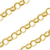 22K Gold Plated Rolo Chain, 3.7mm, by the Foot