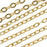 22K Matte Gold Plated Flat Cable Chain, 6mm, by the Foot